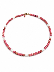 Naszyjnik - choker PINK.